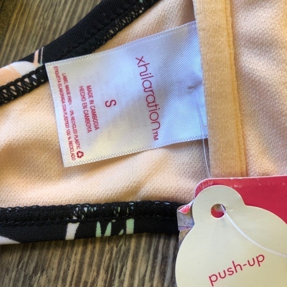 Xhilaration Black Floral Pattern Push Up Bikini - Picture 5 of 8